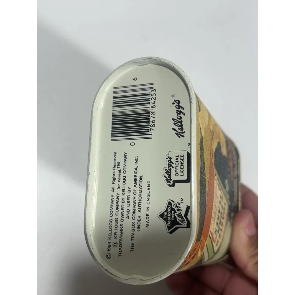 1984 Kellogg's Corn Flakes The Original And Best Tin Made England Kong Vintage